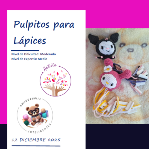 Patrón Pulpito para lápices (Melody y Kuromi)
