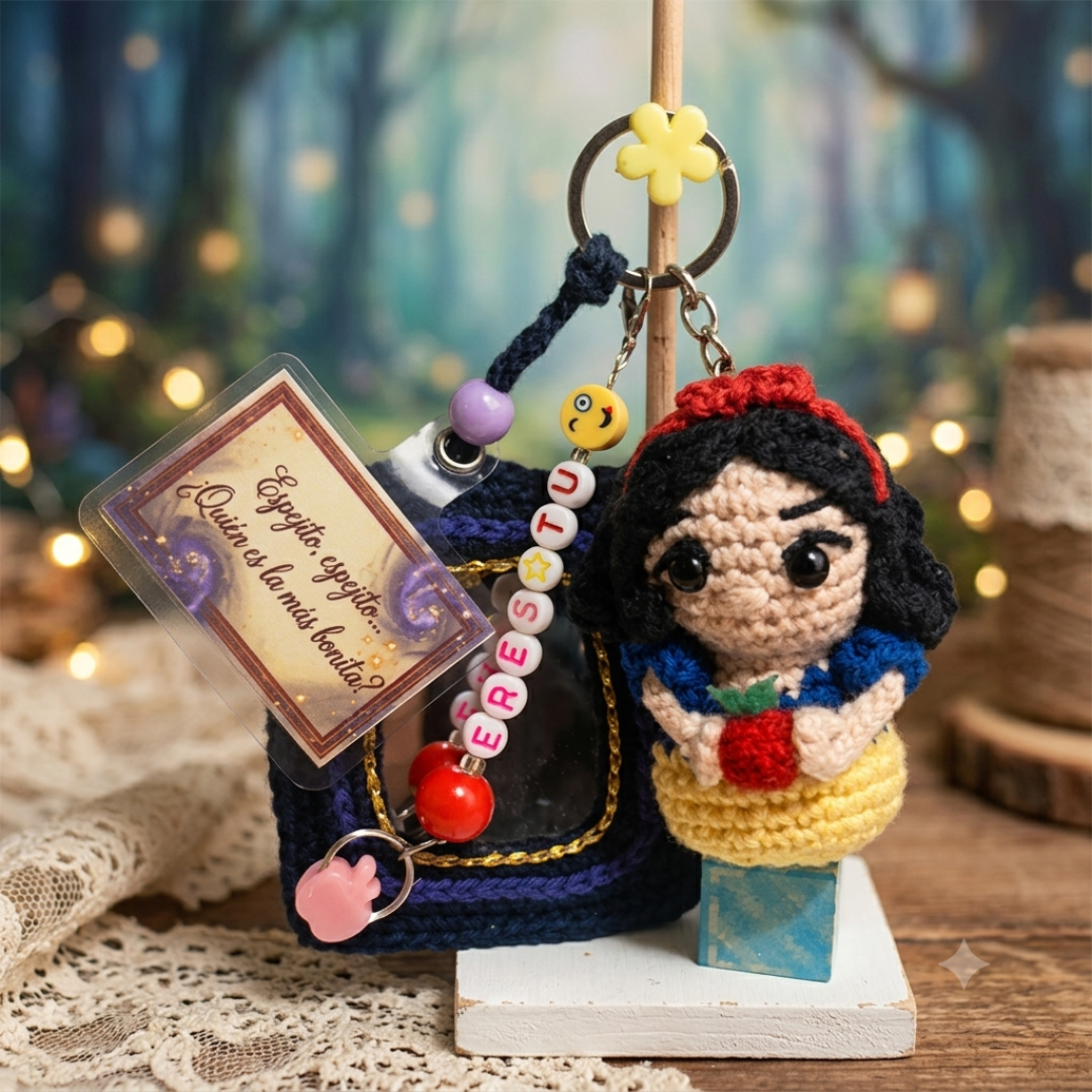 Llavero Princesa Blancanieves con Espejo