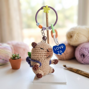 Llavero Capibara Personalizado con Mochila